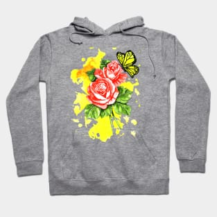 Butterfly And Rose Hoodie